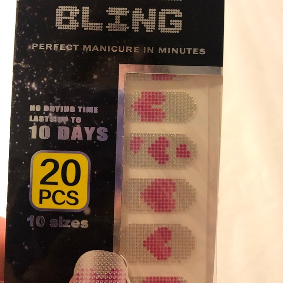 Pink Heart Nail Bling Stickers from Iss Beauty - Picture 4 of 4